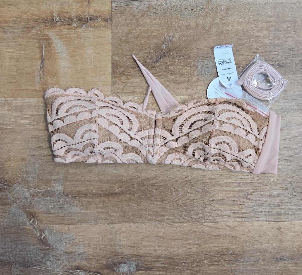 PILQ Bandeau Tie Back Bikini Top NWT